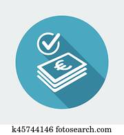 pārbaude, iemaksa, portrets, -, euro