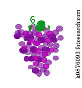 סגול, ענבים, illustratio