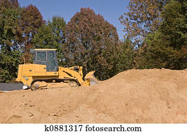 Bulldozer on Dirt
