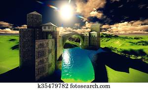 castelo, de, a, mouros