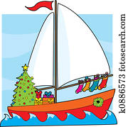 Christmas Sailboat Christmas Sailboat