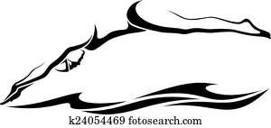Female Swimmer Diving into Water Female Swimmer Diving into Water