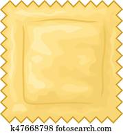 italienischer, ravioli, nudelgerichte, vektor, abbildung italienischer, ravioli, nudelgerichte, vektor, abbildung