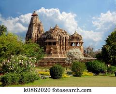 Khajuraho temple. India Khajuraho temple. India