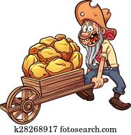 karikatur, bergbauarbeiter karikatur, bergbauarbeiter