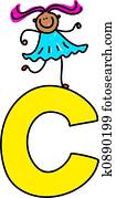 letter C girl letter C girl