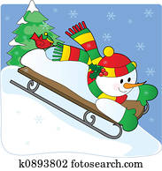 Snowman Sled Snowman Sled
