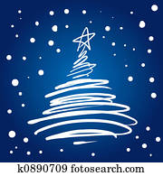 træ christmas, flourish, (illustration)