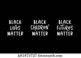 שחור, חי, ענין, לאטארינג, צטט, set., ל, ילדים, ו, future., וקטור, טקסט, isolated.