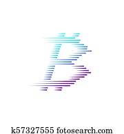 Bitcoin コイン で 速い スピード 動き ライン クリップアート 切り張り イラスト 絵画 集 K Fotosearch