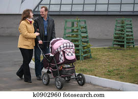 family with carriage
