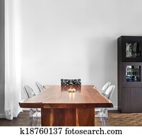 Modern and Contemporary dining room table and decorations. Modern and Contemporary dining room table and decorations.