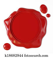 Red wax seal Red wax seal