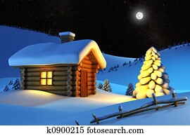 דיר, ב, השלג, הר