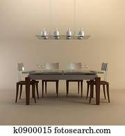 עצב, של, ה, חדר של סעודה