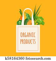 Bag with organic vegetables