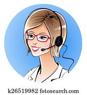 Call center operator. Call center operator.