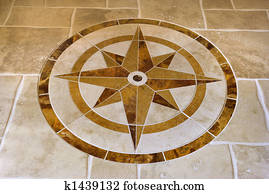 Floor with star shape.