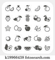 Fruit icons set Fruit icons set