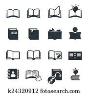 livro, ícone