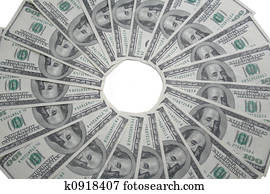 Money epicentre. Business topic