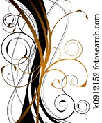 orange floral swirl orange floral swirl