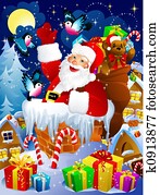 Santa Claus in chimn Santa Claus in chimn