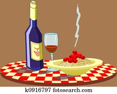 Spaghetti & wine Spaghetti & wine