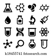 Chemical icons set