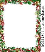 festlige, jul, grænse