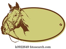 Horse Riding Club Style Banner Illustration Horse Riding Club Style Banner Illustration