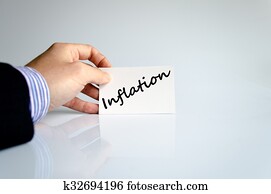 Inflation text concept Inflation text concept