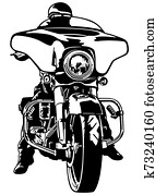 Motorcyclist Front View Motorcyclist Front View