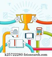 on-line ausbildung, individuell, entwicklung, begriff on-line ausbildung, individuell, entwicklung, begriff