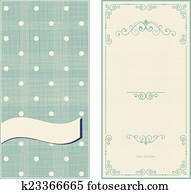 set of invitation cards on polka dots background with vintage fr set of invitation cards on polka dots background with vintage fr