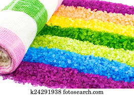Spa salt color rainbow Spa salt color rainbow