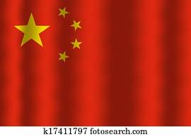 Waving China Flag Waving China Flag
