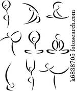 Yoga art symbol Yoga art symbol