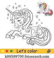 לצבוע, וקטור, חמוד, קטן, לחלום, קרש, עם, נצנוצים