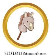 brinquedo, burro, ícone brinquedo, burro, ícone