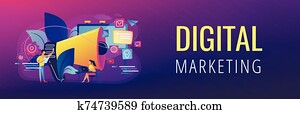 Marketing concept banner header. Marketing concept banner header.