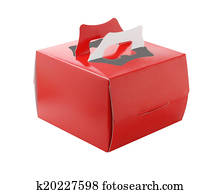 Red Takeaway Cake Box