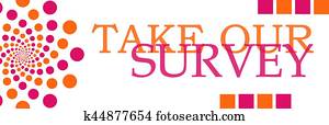 Take Our Survey Pink Orange Horizontal Take Our Survey Pink Orange Horizontal