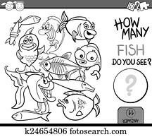 telling, spill, karikatur, farging, side