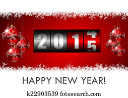 2015 new years illustration with counter 2015 new years illustration with counter