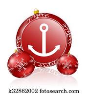 anchor christmas icon anchor christmas icon
