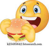 Clipart of Hungry emoticon k5550361 - Search Clip Art, Illustration ...