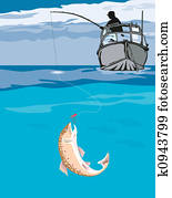 Fisherman angling th Fisherman angling th