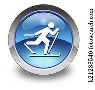 Icon, Button, Pictogram Cross-Country Skiing Icon, Button, Pictogram Cross-Country Skiing