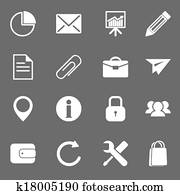 White Business icons